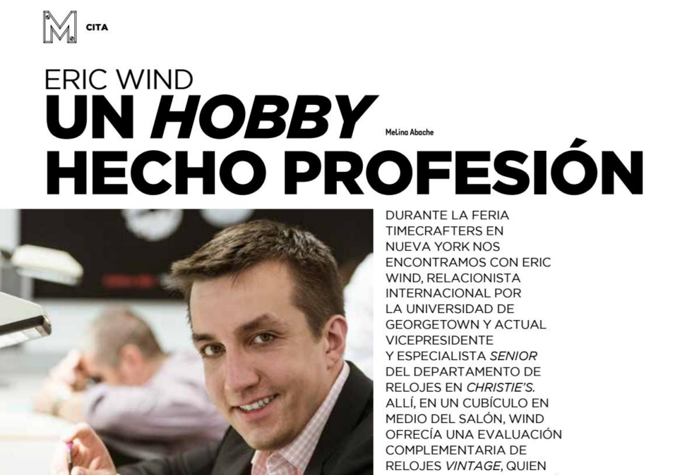 On Time Magazine: Eric Wind Interviewed On His Career Path (In Spanish/En Español)