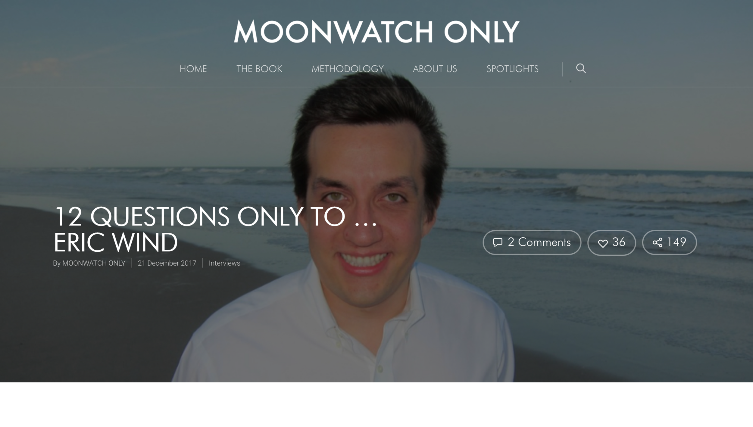 Moonwatch Only: 12 Questions to Eric Wind
