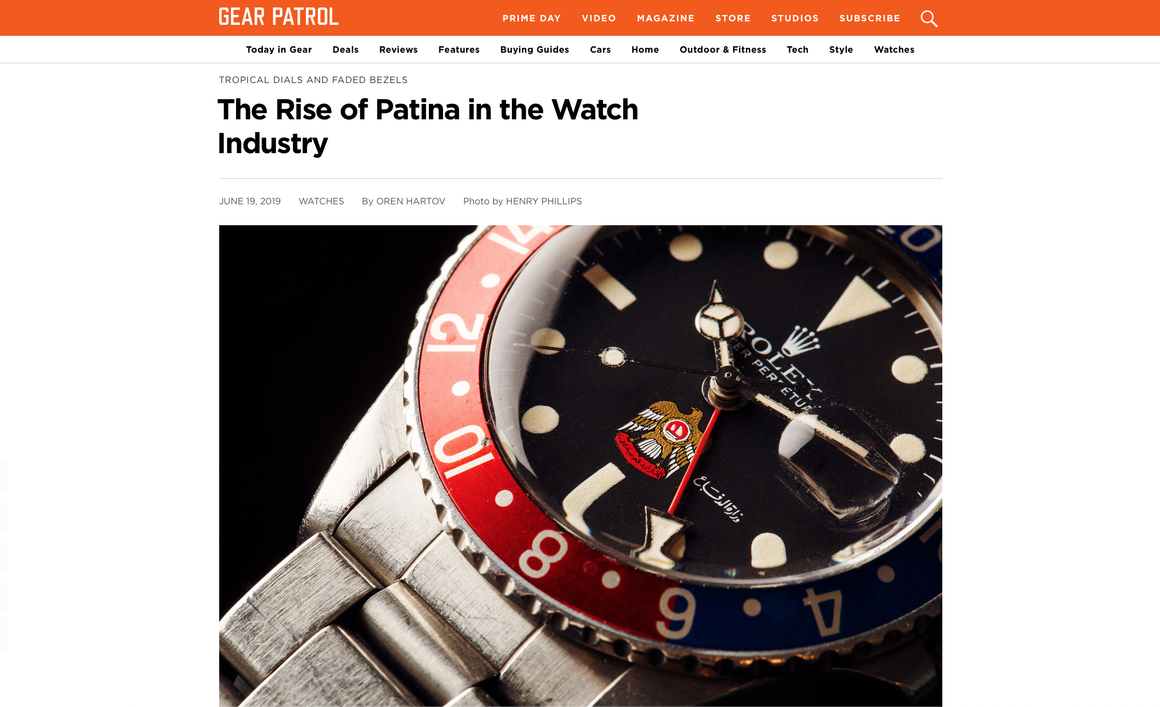 Gear Patrol: Eric Wind on the Rise of Patina in the Watch Industry