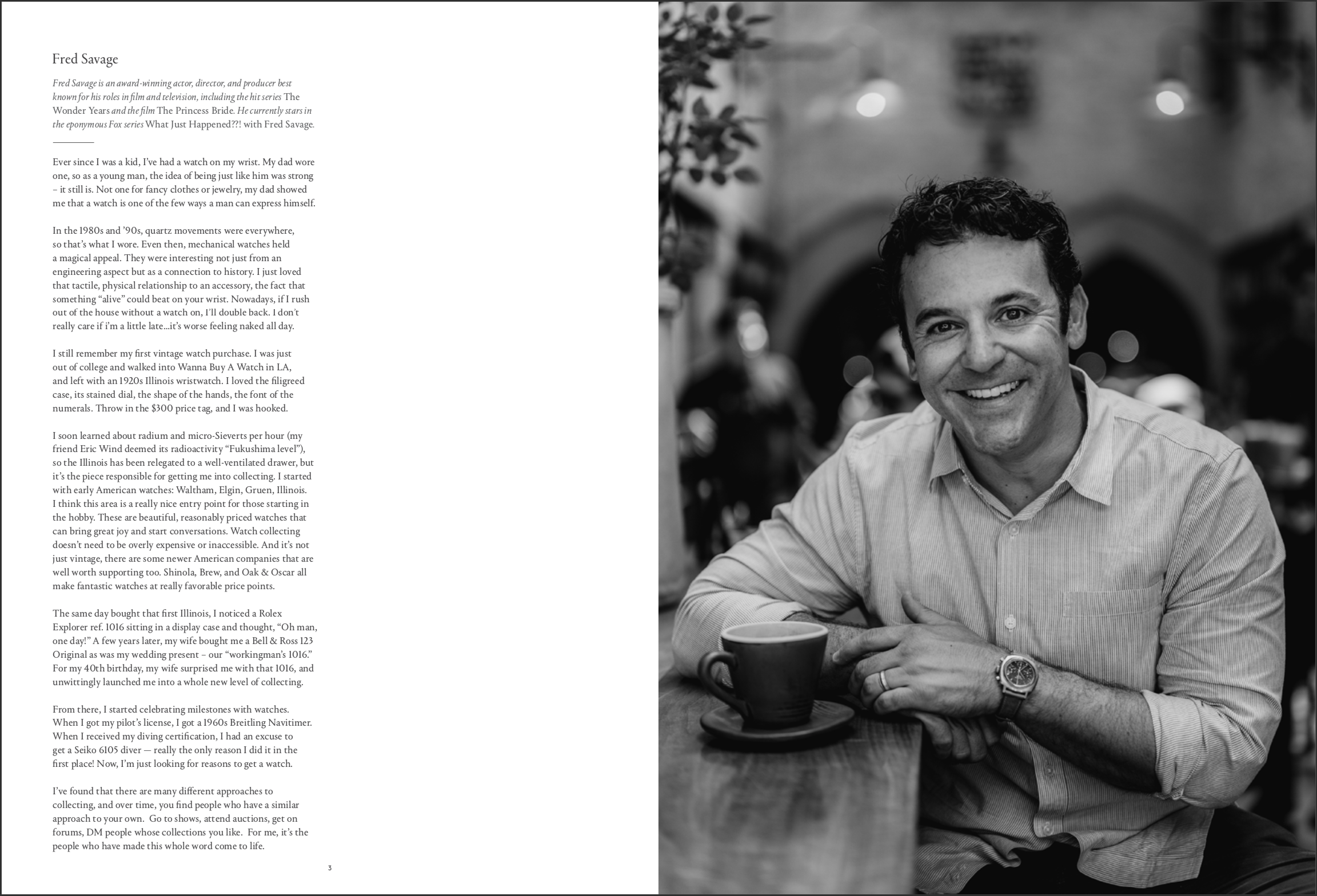 HODINKEE Magazine: Fred Savage on Watch Collecting with Eric Wind