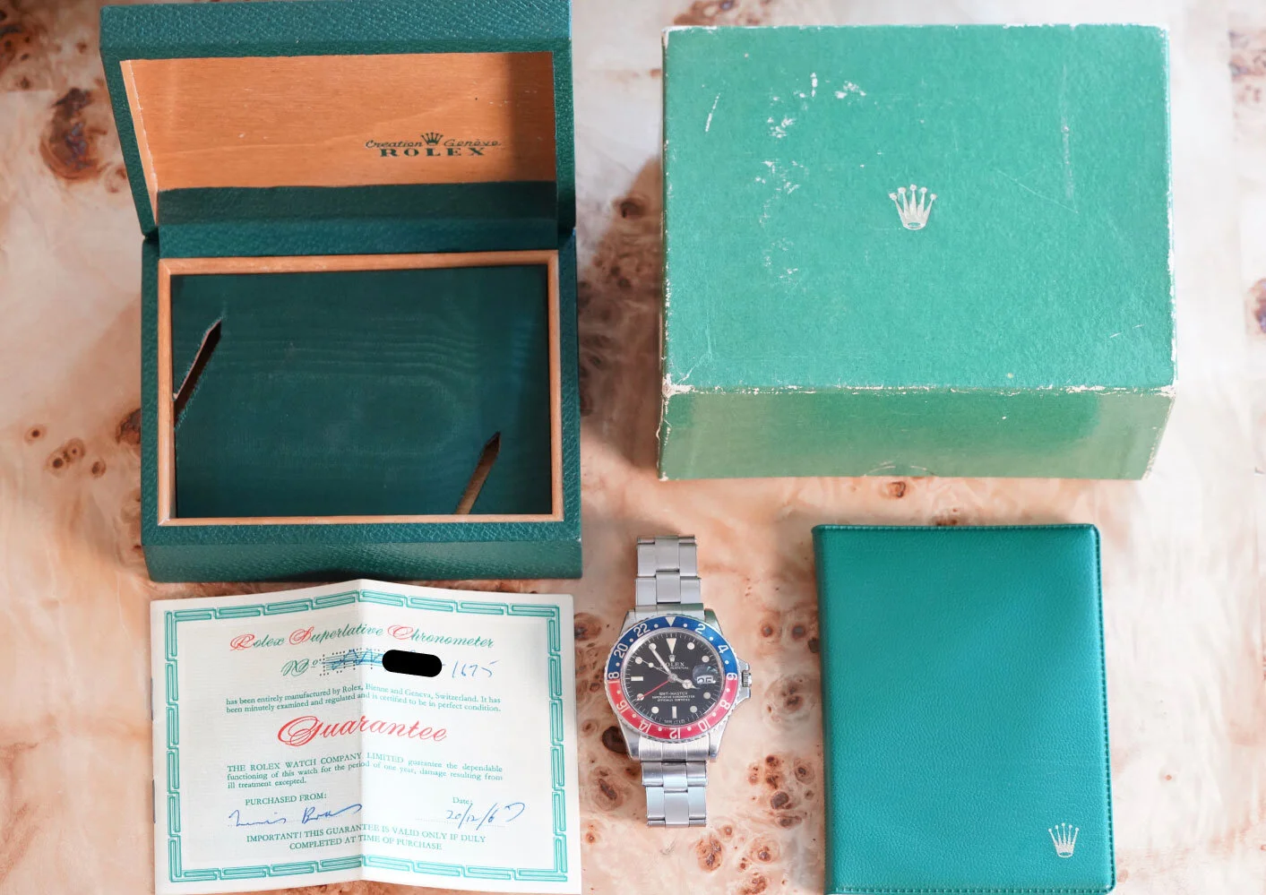 ROLEX ボックス　箱 Rolex GMT-Master 1675 Gilt Box and Papers — Wind Vintage