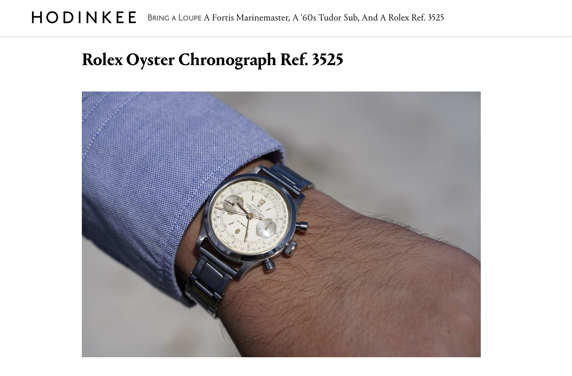 HODINKEE: Wind Vintage's Rolex “Prisoner of War” Reference 3525 In Bring A Loupe