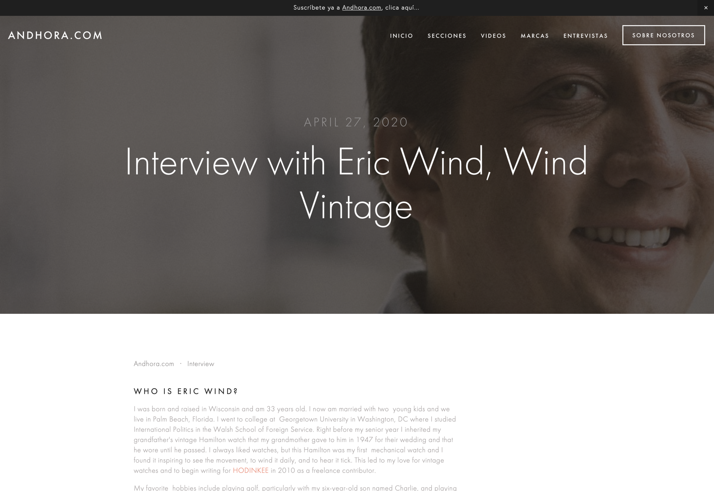 ANDHORA: Interview with Eric Wind