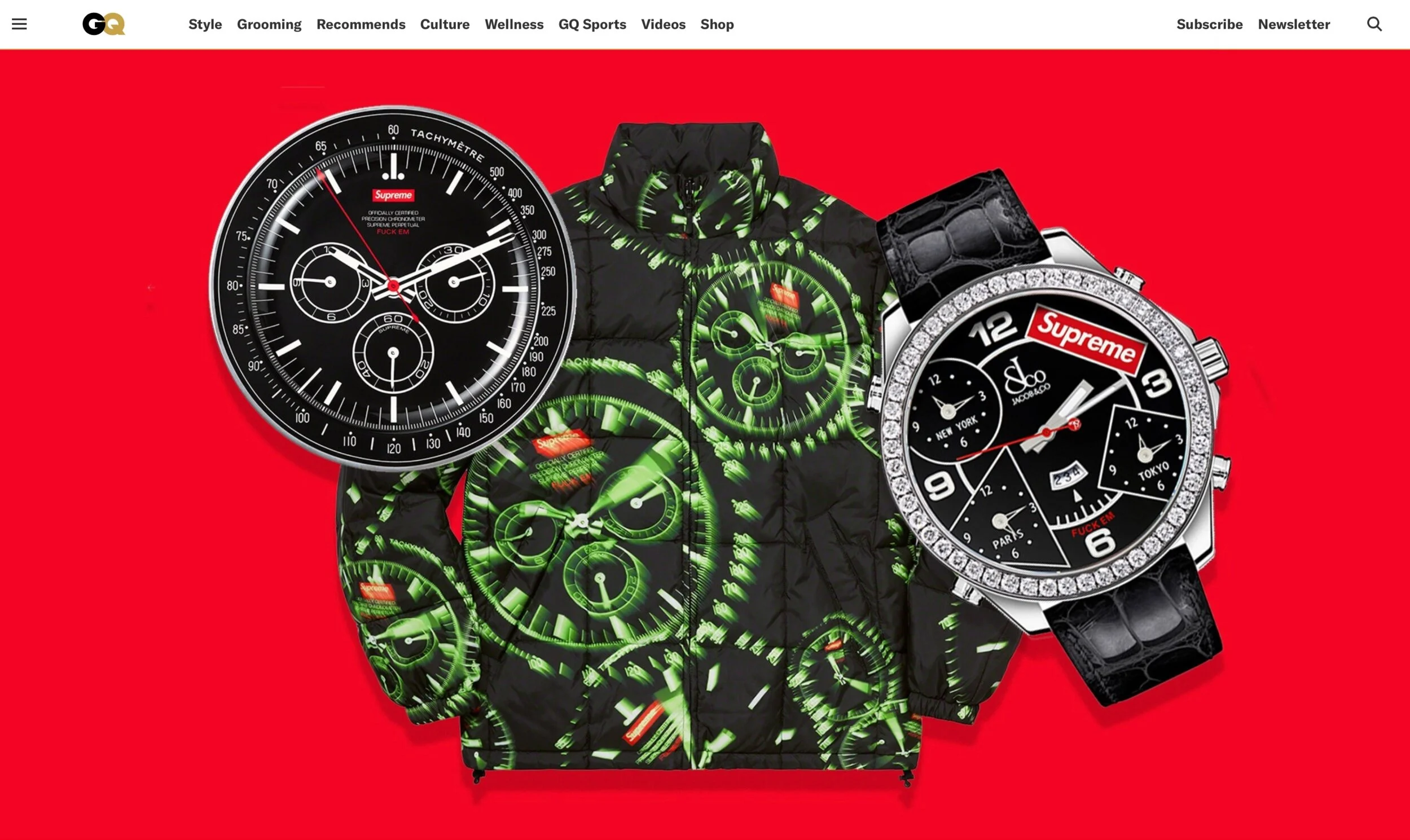 GQ: Eric Wind is Quoted About Supreme Watch Design Collaboration