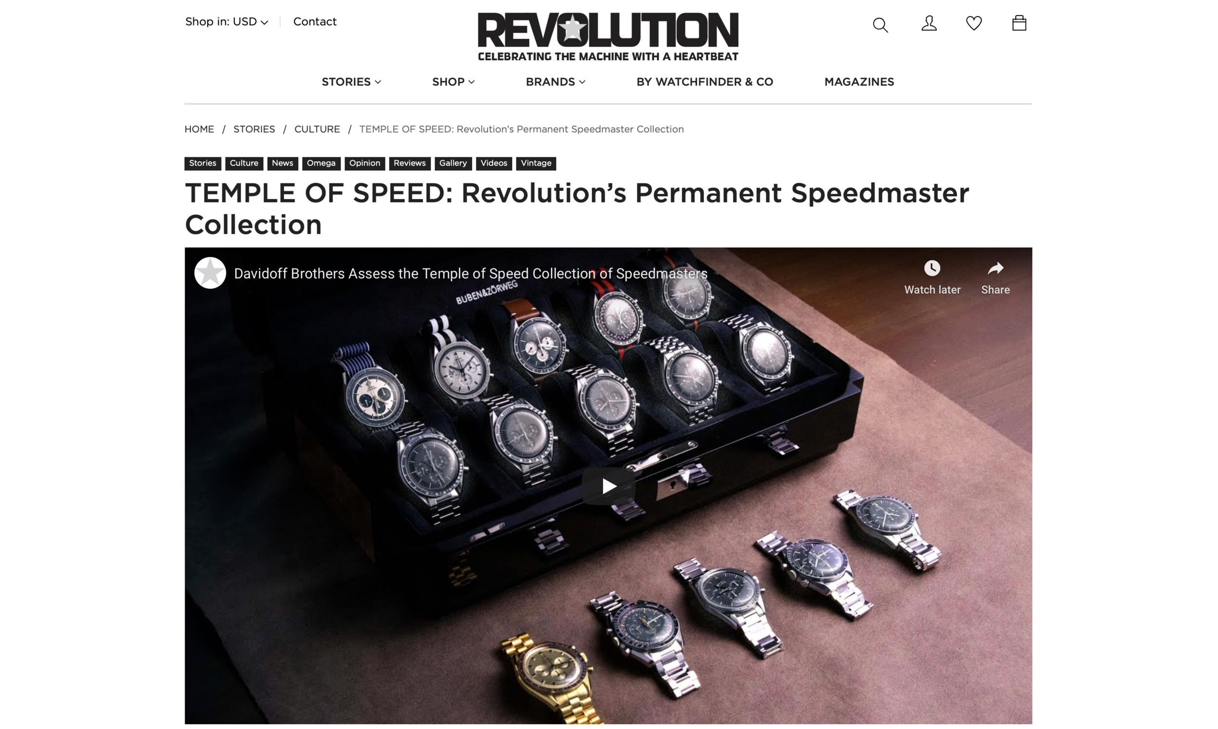 Revolution: Eric Wind featured as an OMEGA Speedmaster Expert