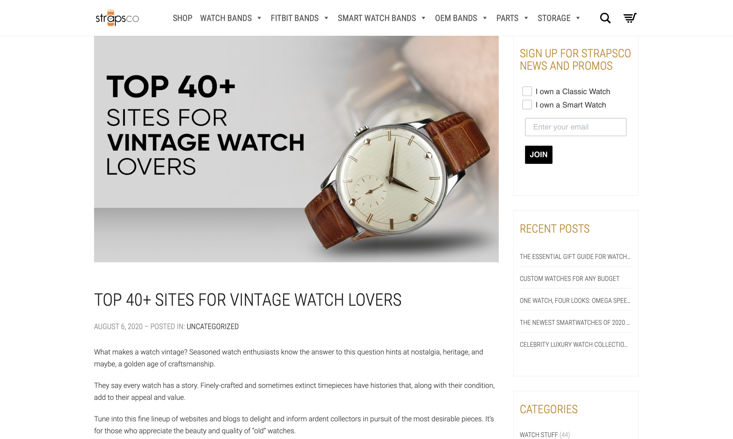 StrapsCo: Wind Vintage is Recognized as one of the Top 40 Vintage Watch Sites
