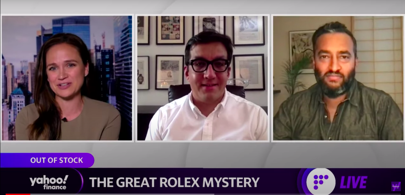 Yahoo! Finance: Eric Wind Interviewed Live on the "Perfect Storm" of Rolex Scarcity