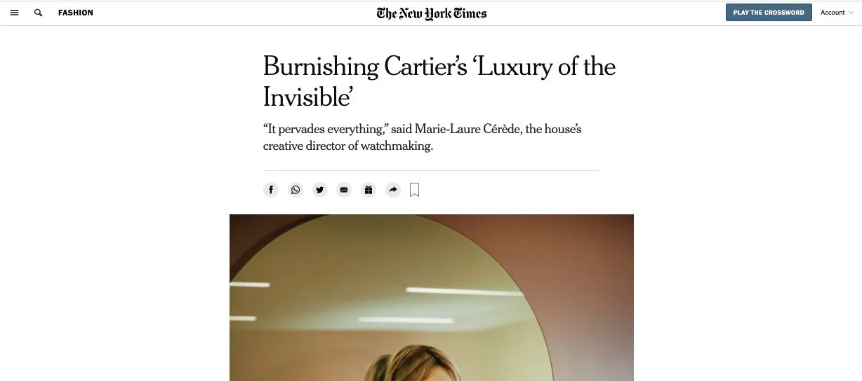 New York Times: Eric Wind Quoted On The Cartier Craze