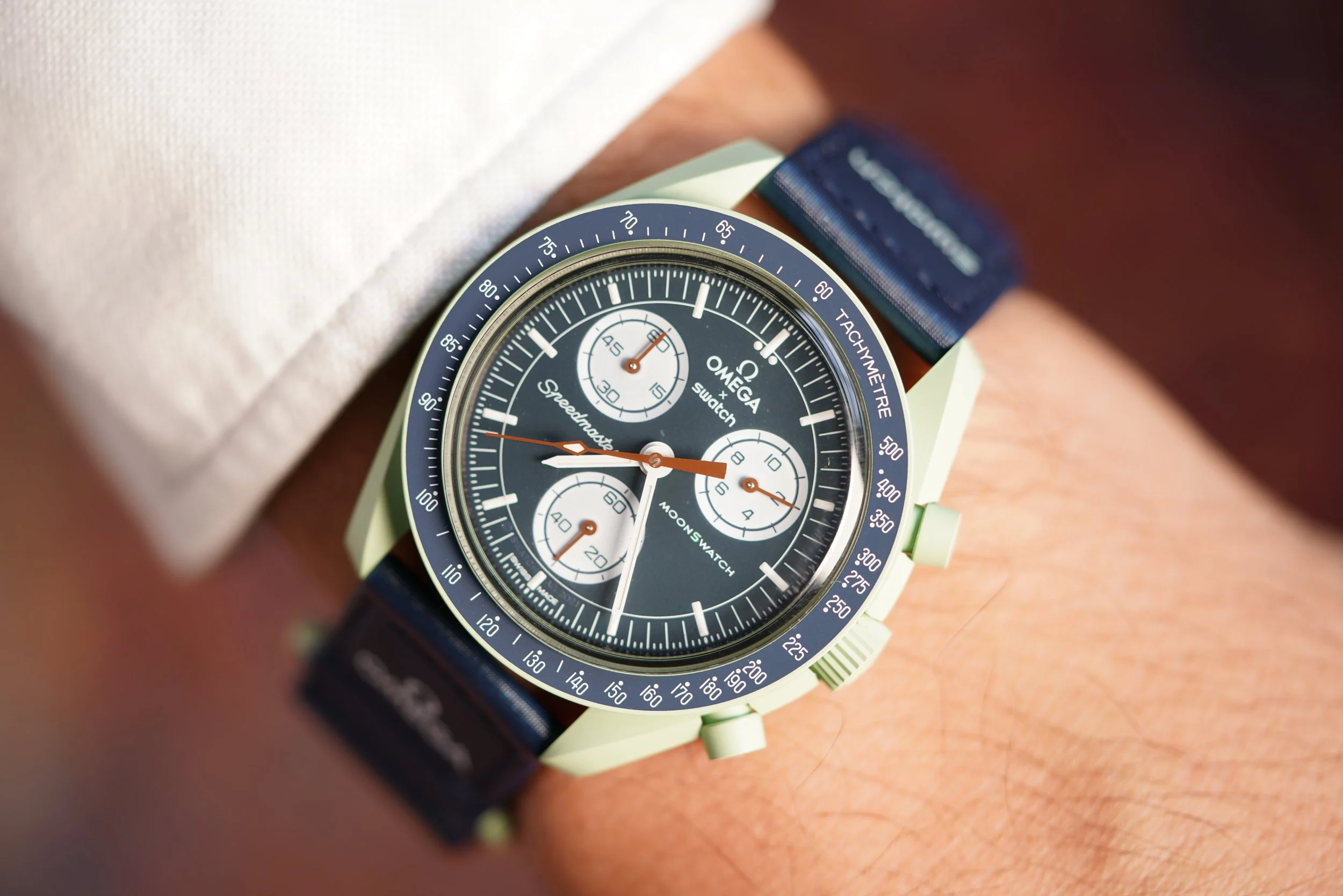 P*l様 OMEGA Swatch MISSION EARTH POLAR LI Bioceramic Moonswatch 