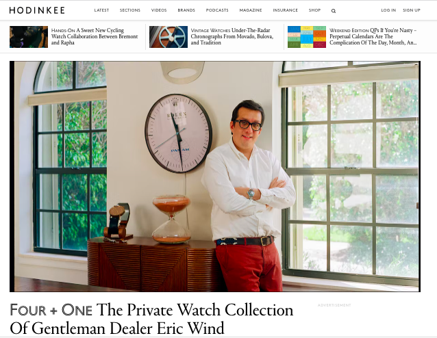 HODINKEE: Eric Wind Featured In Four + One