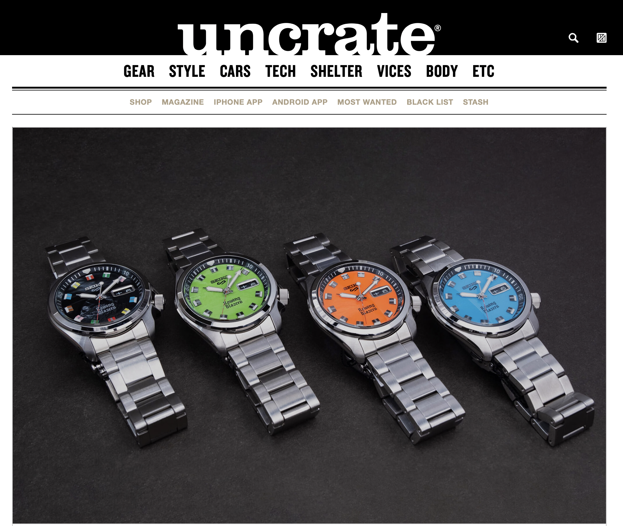 Uncrate: Eric Wind Highlighted As Co-Designer of Rowing Blazers X Seiko Release