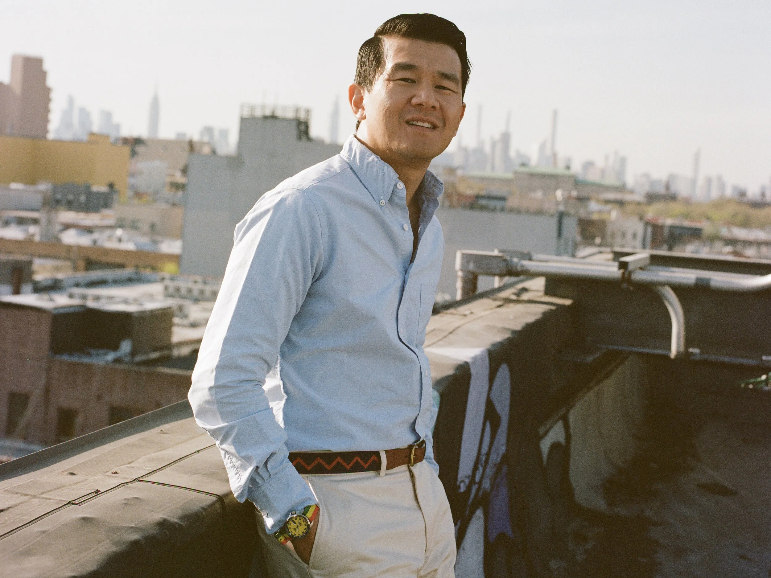 Ronny Chieng Wears The Latest Rowing Blazers X Seiko