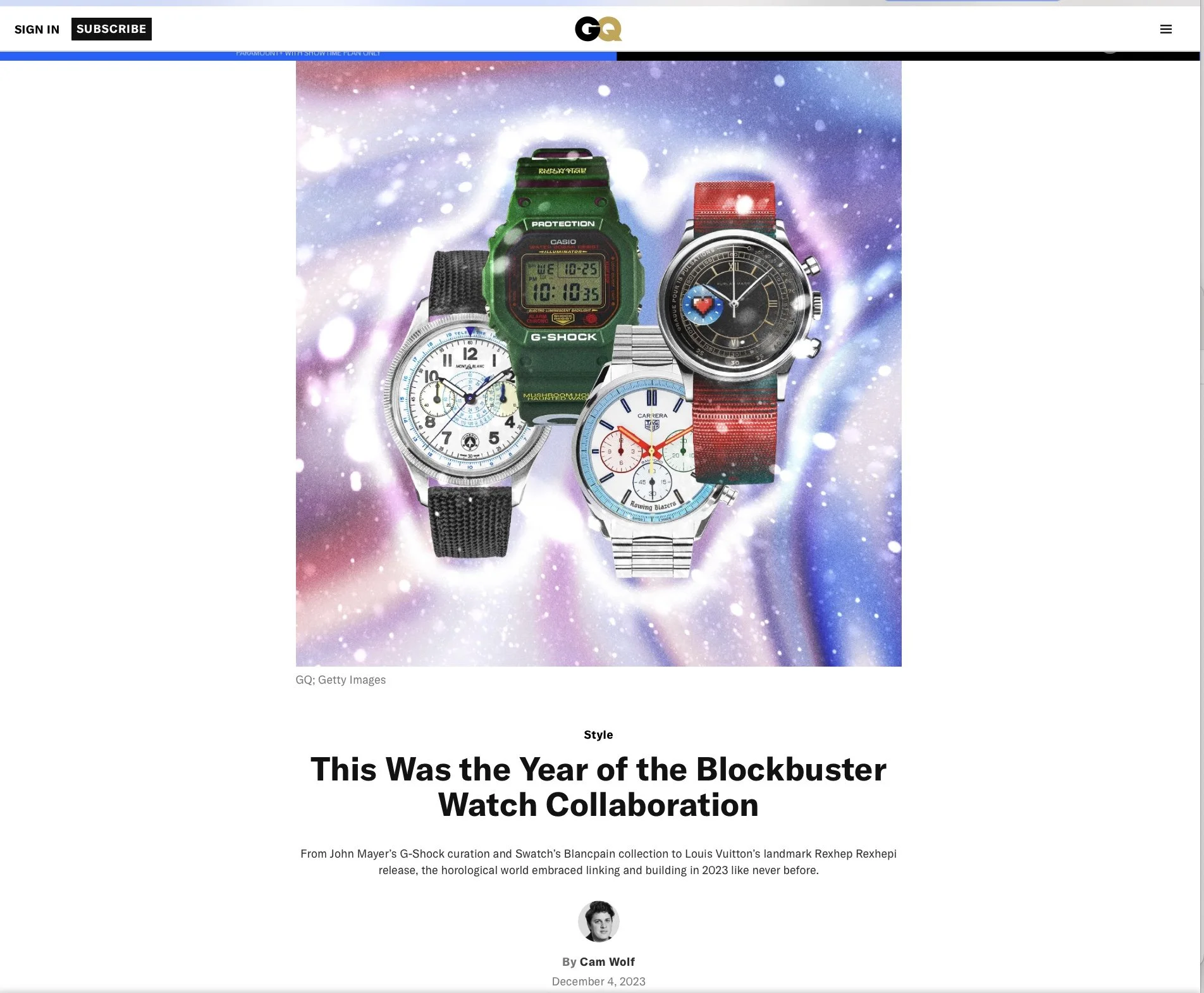 GQ: Eric Wind's Watch Collaborations Cited In 2023 Review