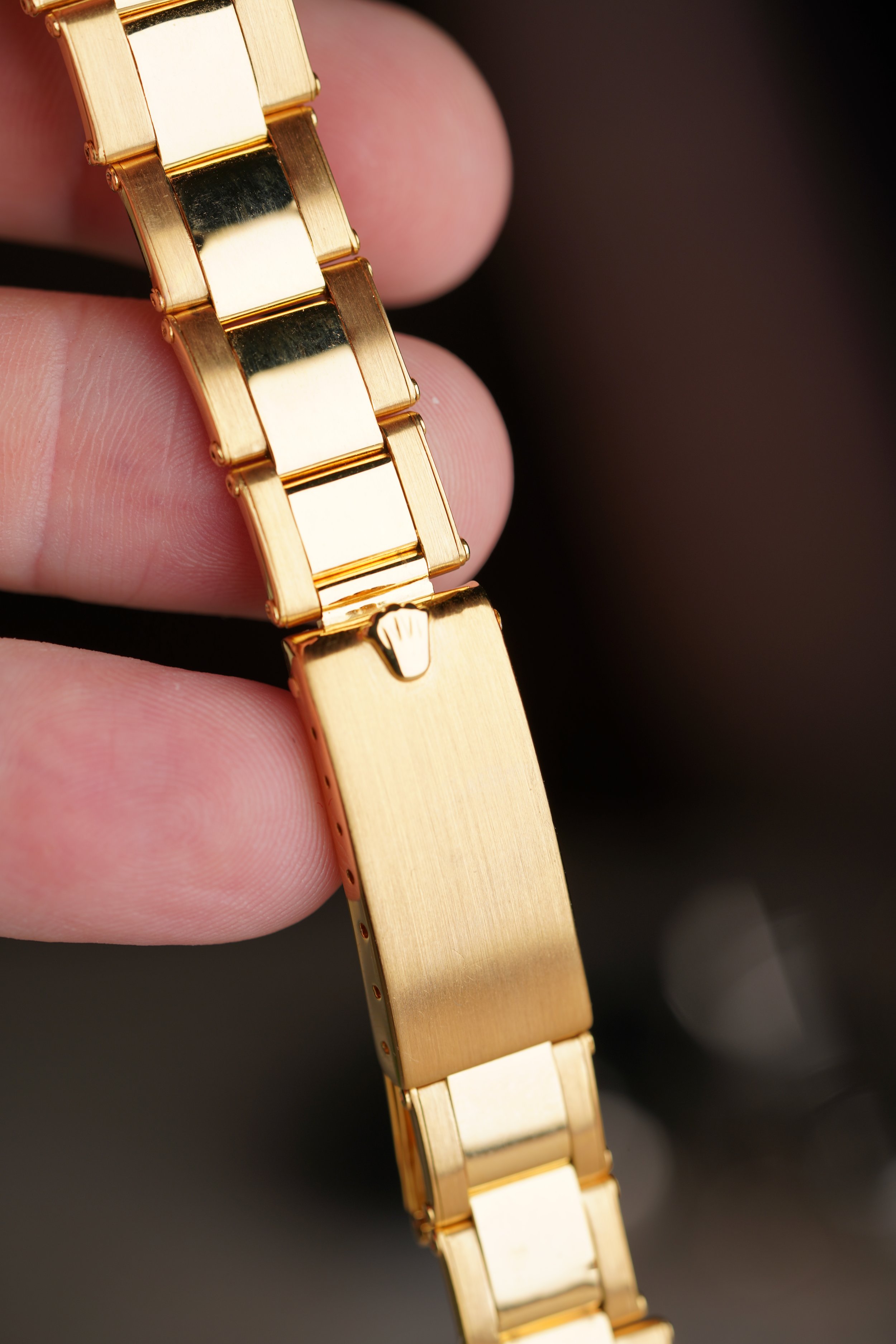 19mm Rolex 14k Yellow Gold US Rivet Bracelet 6.6 inches