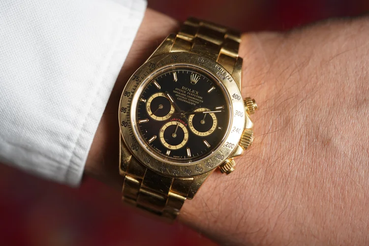 M12様 Rolex Black Dial Zenith Daytona Reference 16528 in 18K Yellow Gold