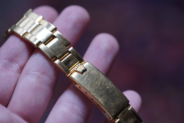 19mm Rolex Rare Stretch Rivet 18k Bracelet 1956 6.5 inch — Wind