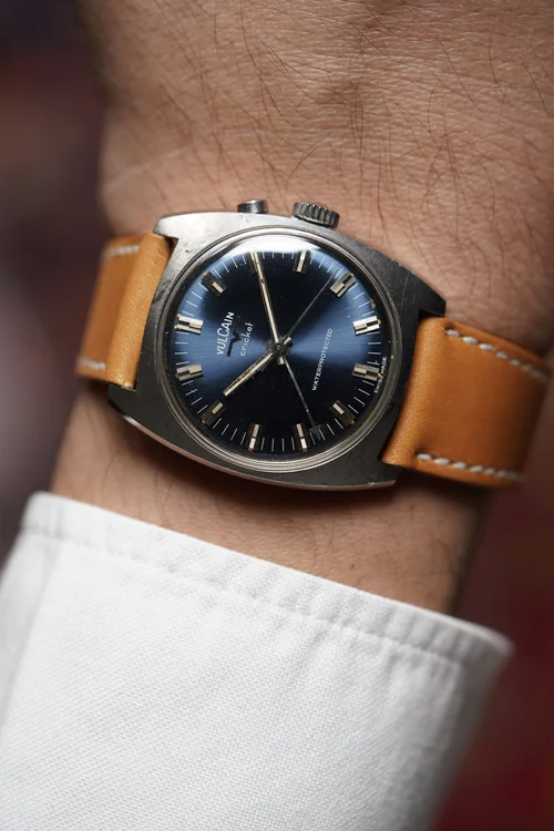 Vulcain Cricket Blue Dial Waterprotected Model Unpolished — Wind