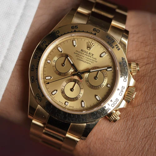 Rolex 18K Gold Daytona Reference 116508 Champagne Dial Unpolished