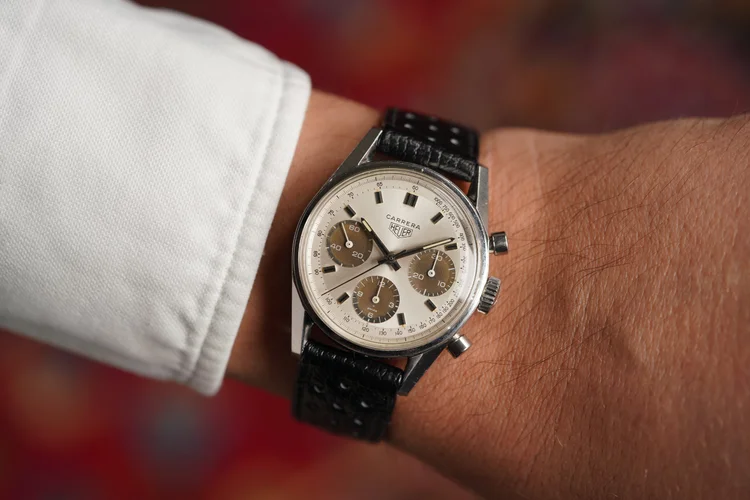 Heuer Carrera Reference 2447SNT Tropical Unpolished — Wind Vintage
