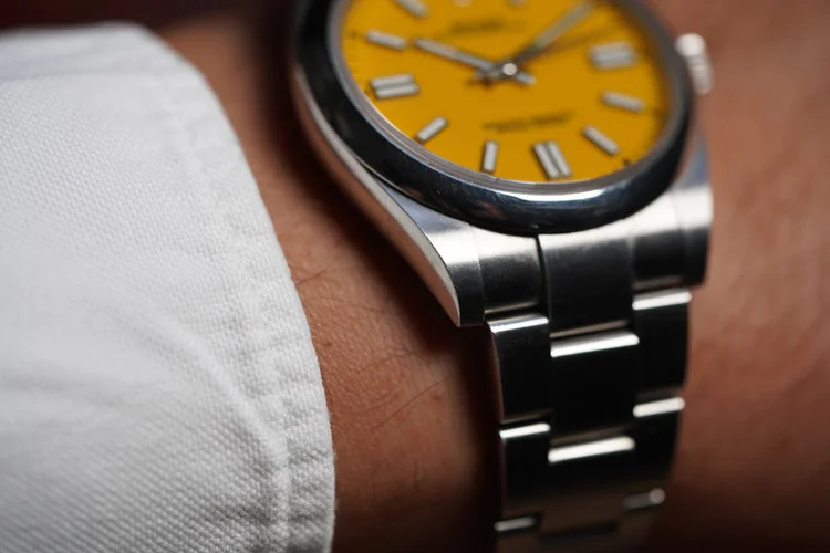 Rolex Yellow Dial Oyster Perpetual Reference 124300 Full Set