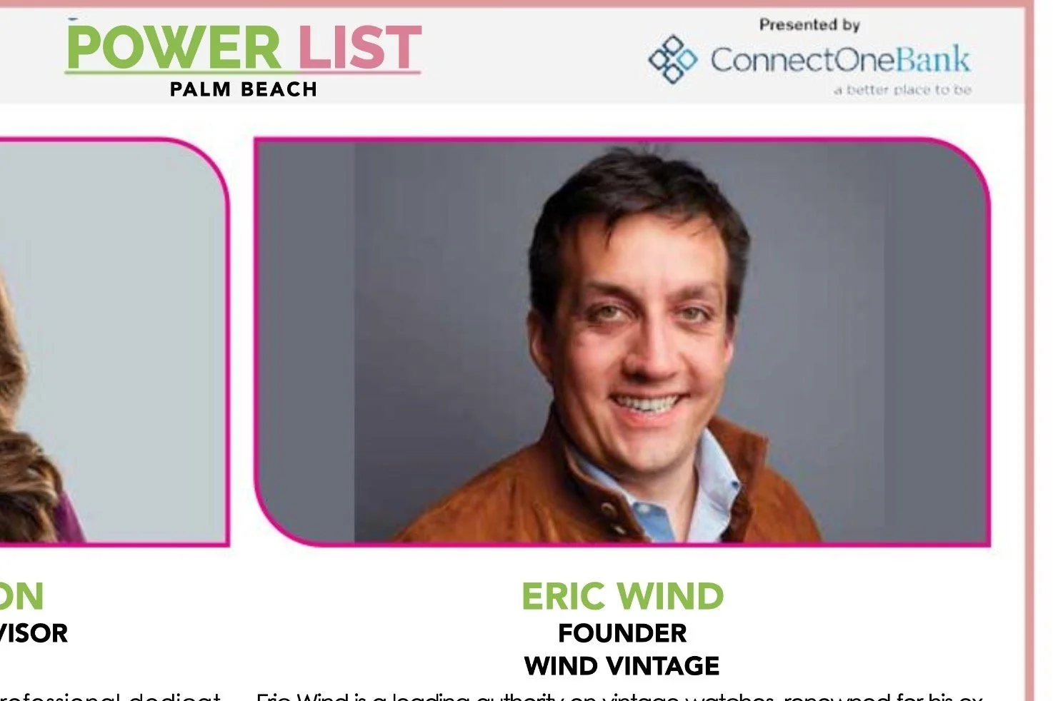 Dan's Papers: Eric Wind Named to Palm Beach Power List
