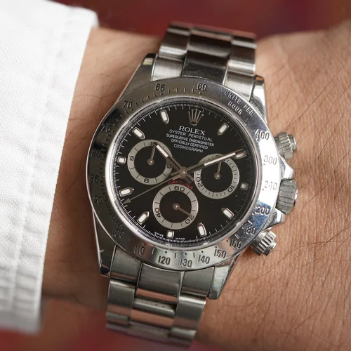 Rolex Black Dial Daytona Reference 116520 Full Set — Wind Vintage