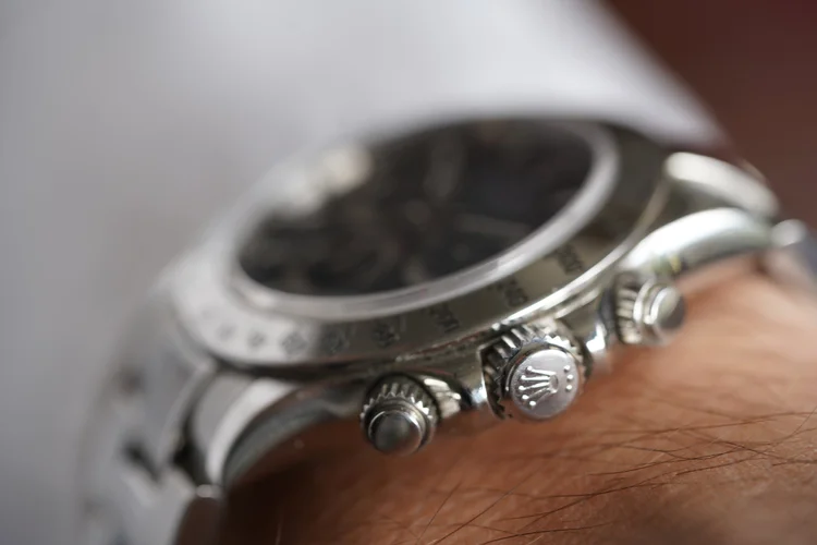 Rolex Black Dial Daytona Reference 116520 Full Set — Wind Vintage