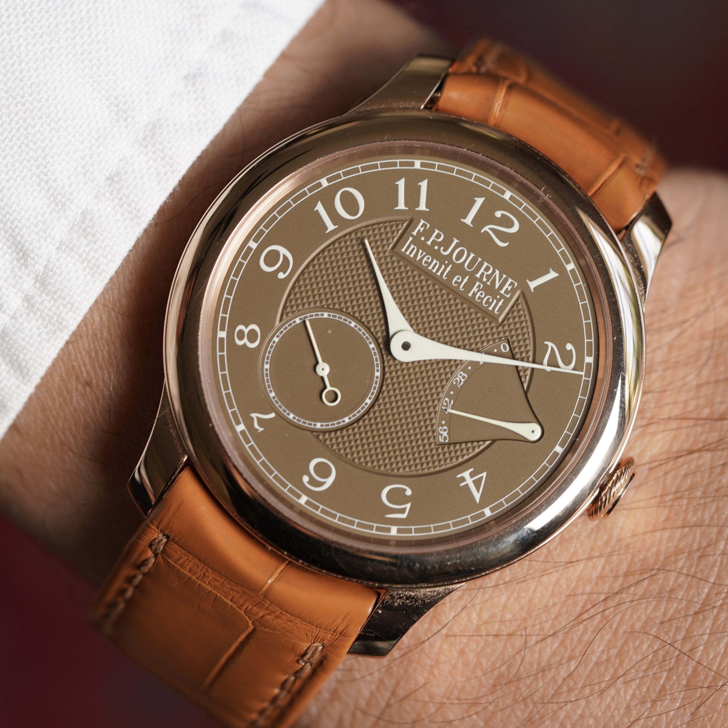 F.P.Journe Chronomètre Souverain Havana Dial Rose Gold Full Set