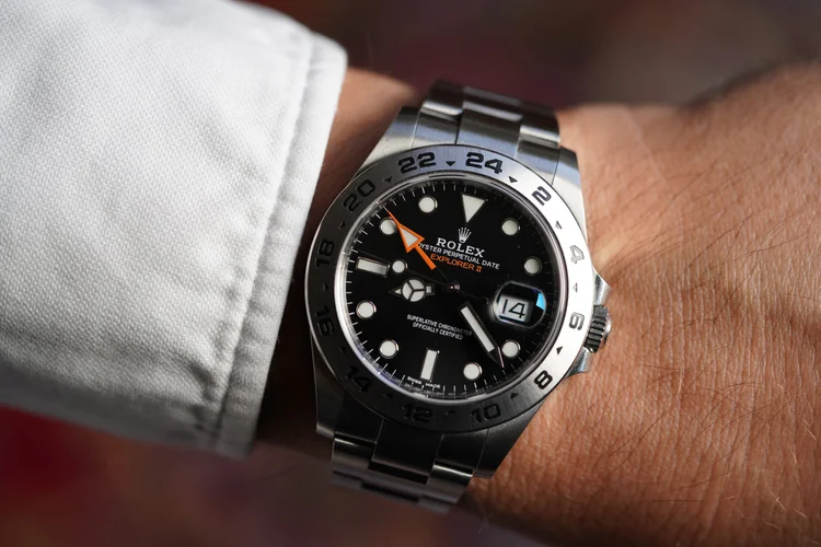 Rolex Explorer II Reference 216570 Full Set Unpolished — Wind Vintage