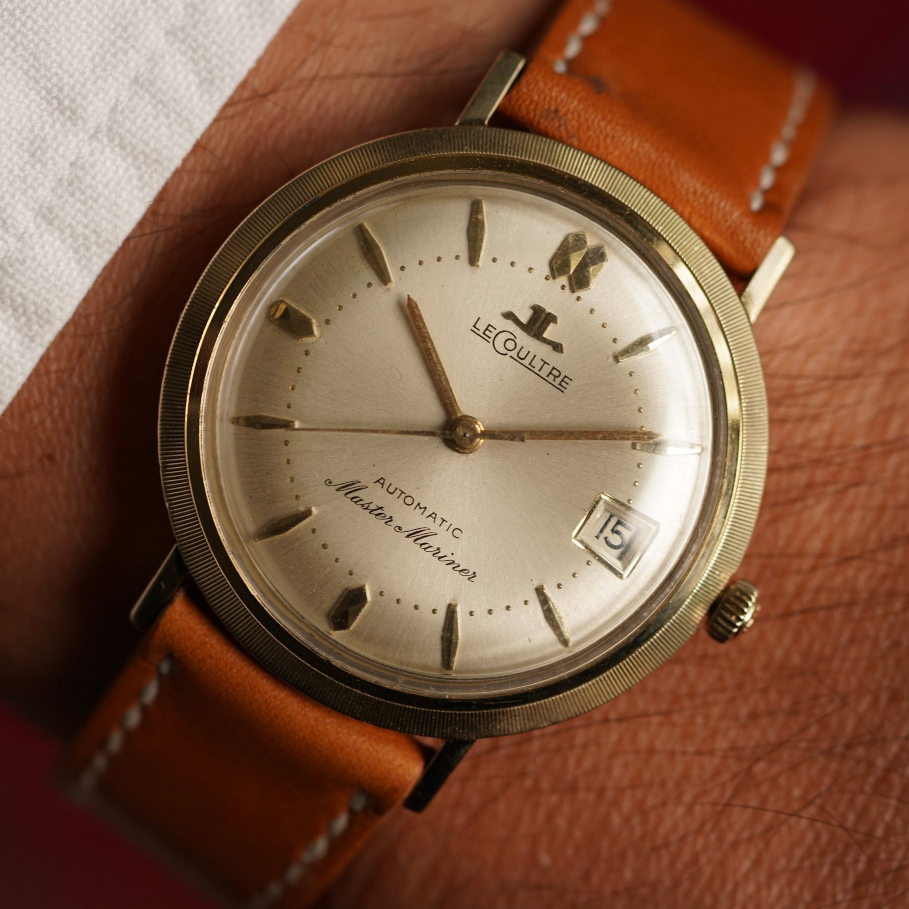 LeCoultre Master Mariner in 14K Yellow Gold Unpolished