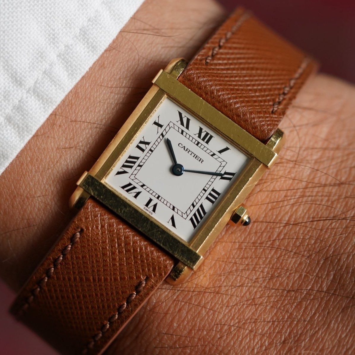 Cartier Tank Chinoise in 18K Yellow Gold Unpolished