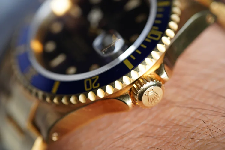 Rolex Submariner Reference 16618 in 18K Gold w/ Blue/Purple Dial