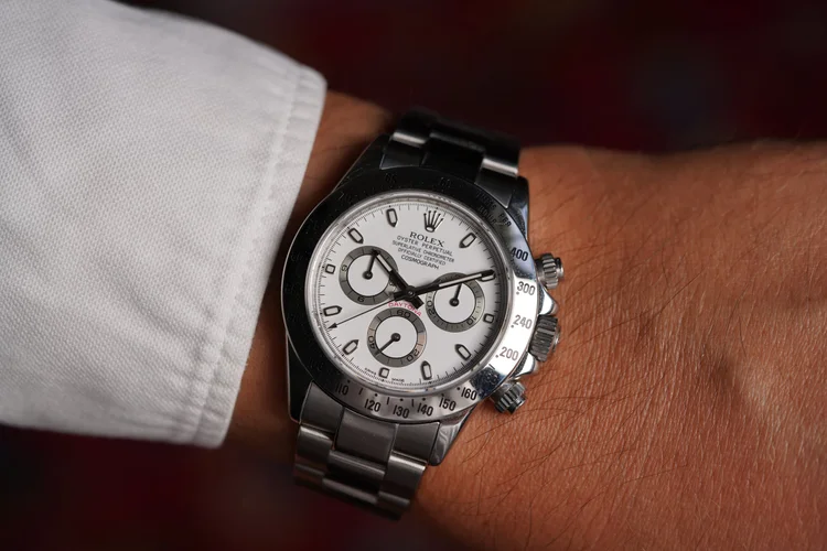 Rolex White Dial Daytona Reference 116520 Full Set with Service