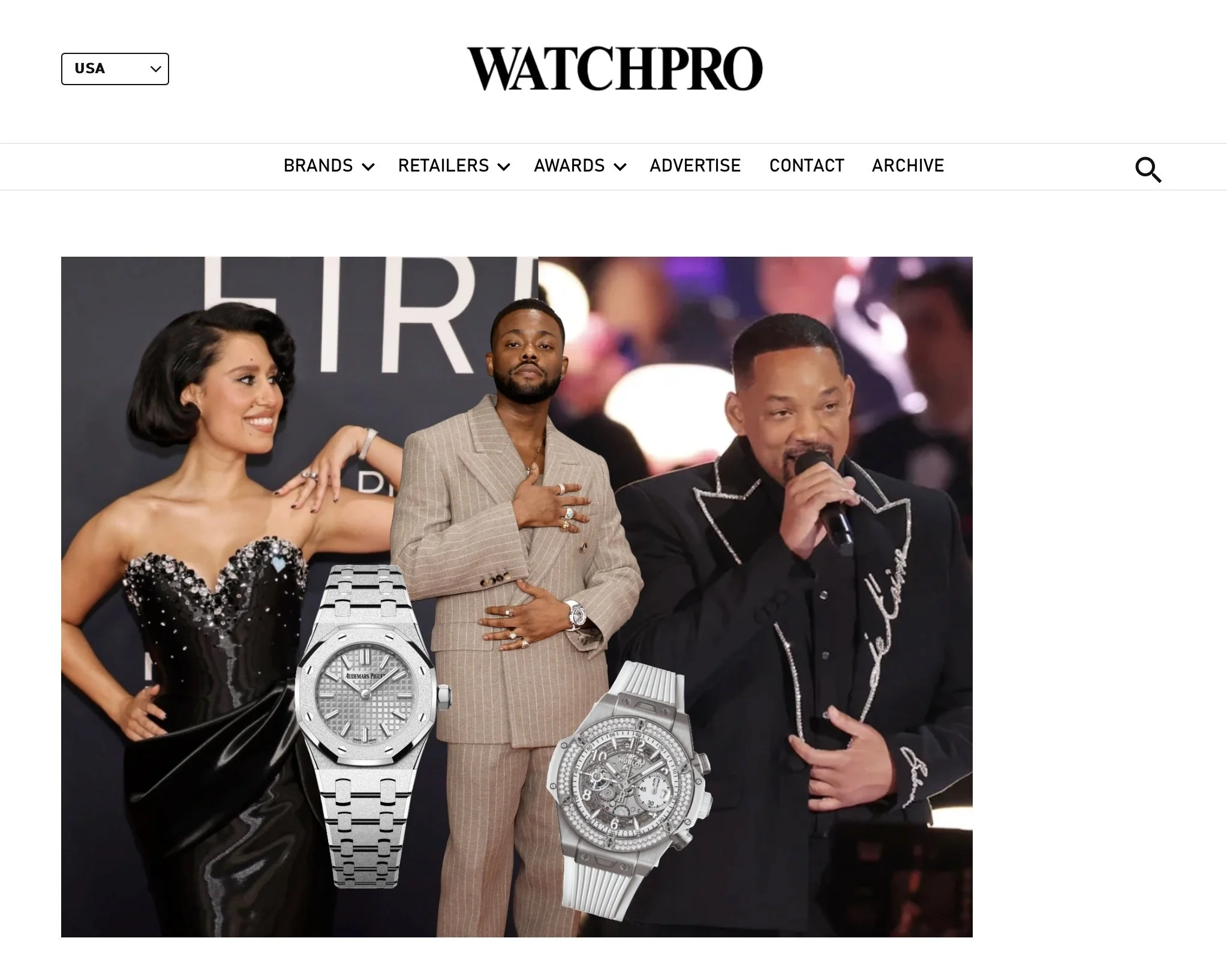 WatchPro: Will Smith Wears A Vintage Universal Genève at The Grammys Sourced by Eric Wind (Copy)