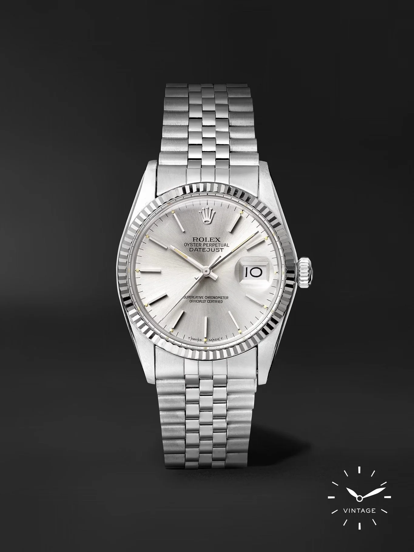 Rolex Oyster Perpetual Datejust Automatic Chronometer 36mm Oystersteel Watch, Ref. No. 16014