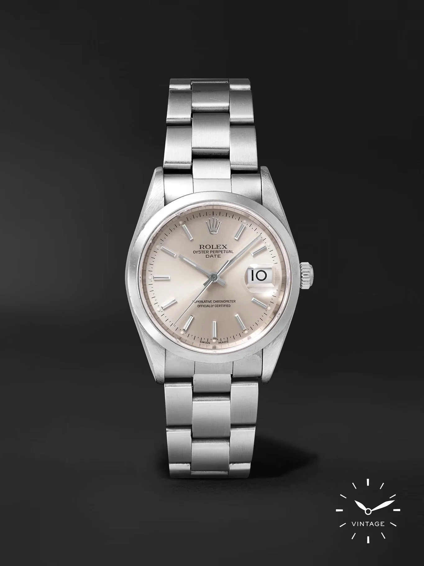 Rolex Oyster Perpetual Date Automatic Chronometer 34mm Oystersteel Watch, Ref. No. 15200