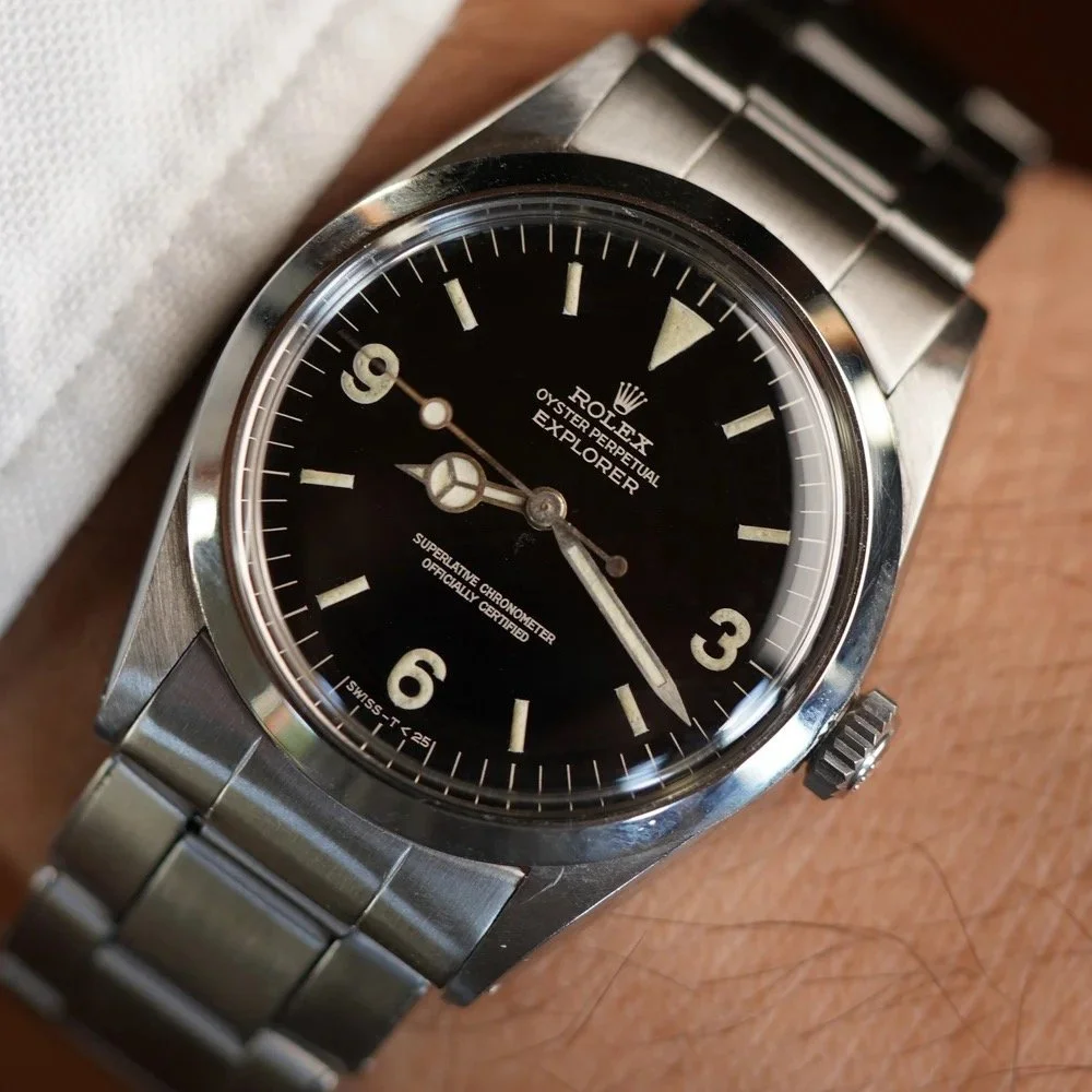 Rolex Explorer I Gilt Dial Ref 1016 w/ Box &amp; Service Papers
