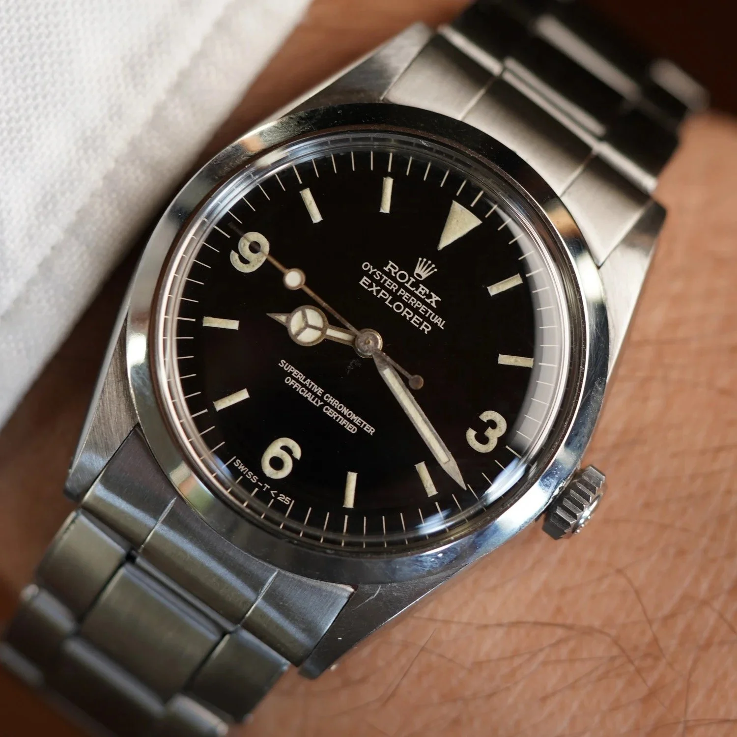 Rolex Explorer I Gilt Dial Ref 1016 w/ Box &amp; Service Papers