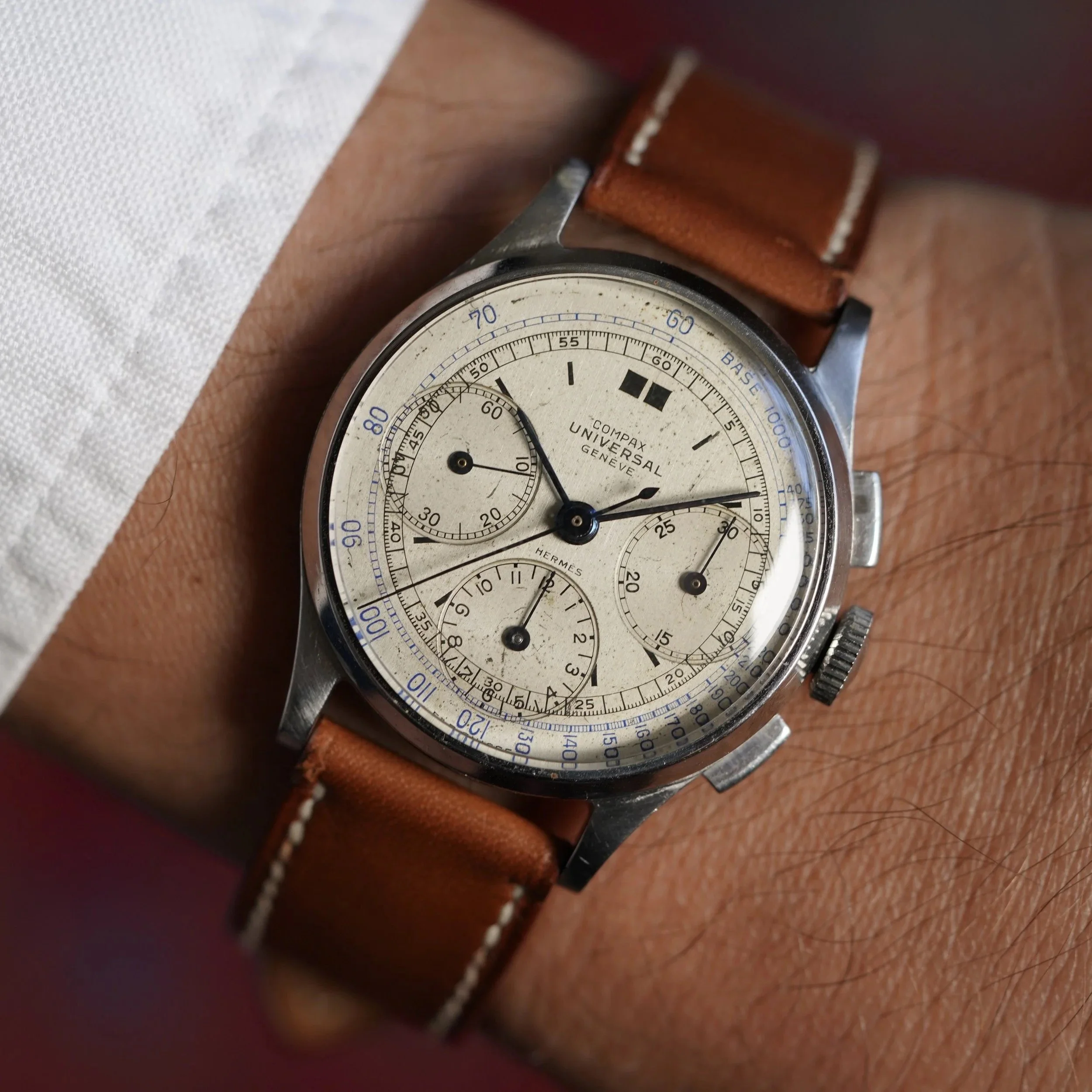 Universal Genève Compax Reference 5124 Retailed By Hermès