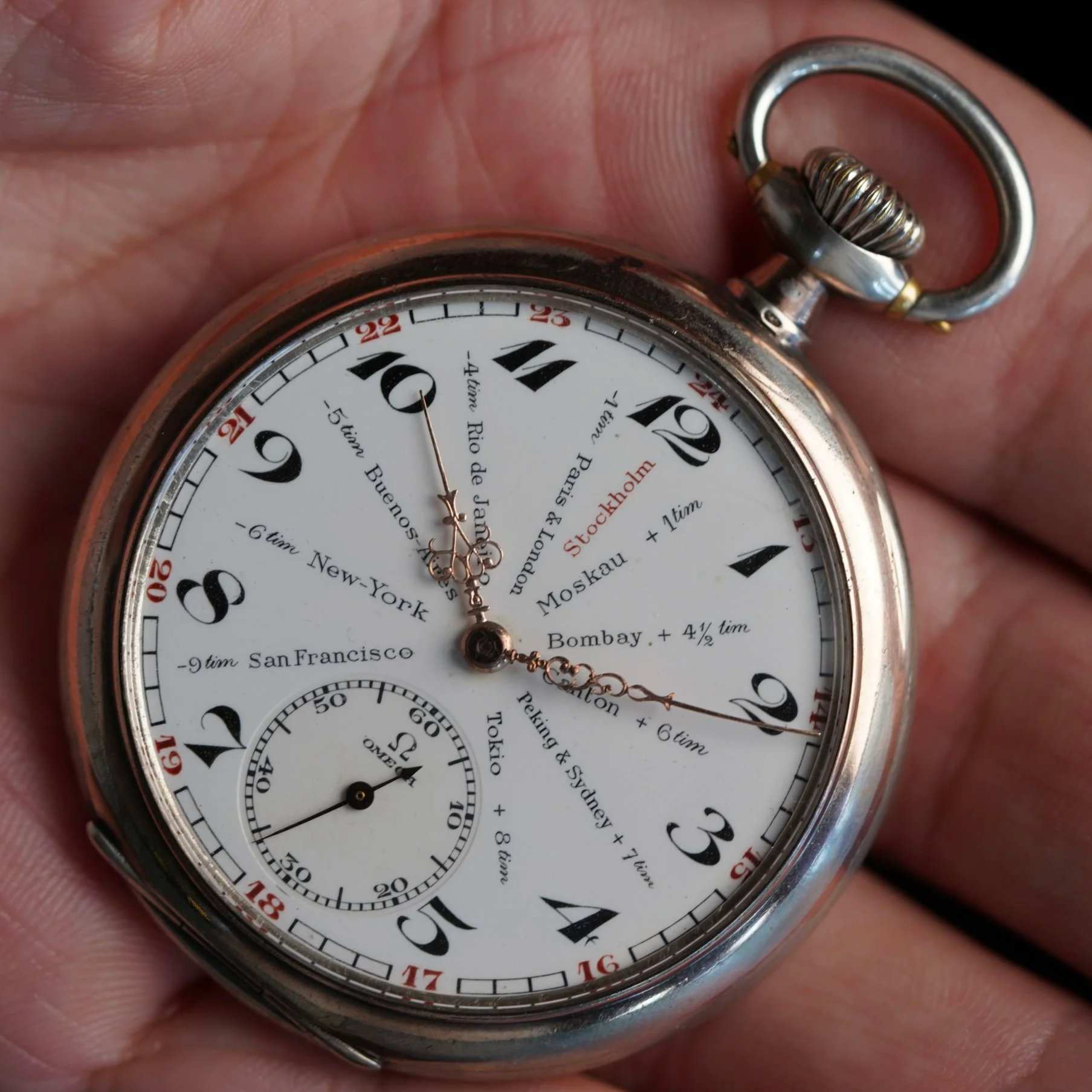 OMEGA Passive World Time Pocket Watch
