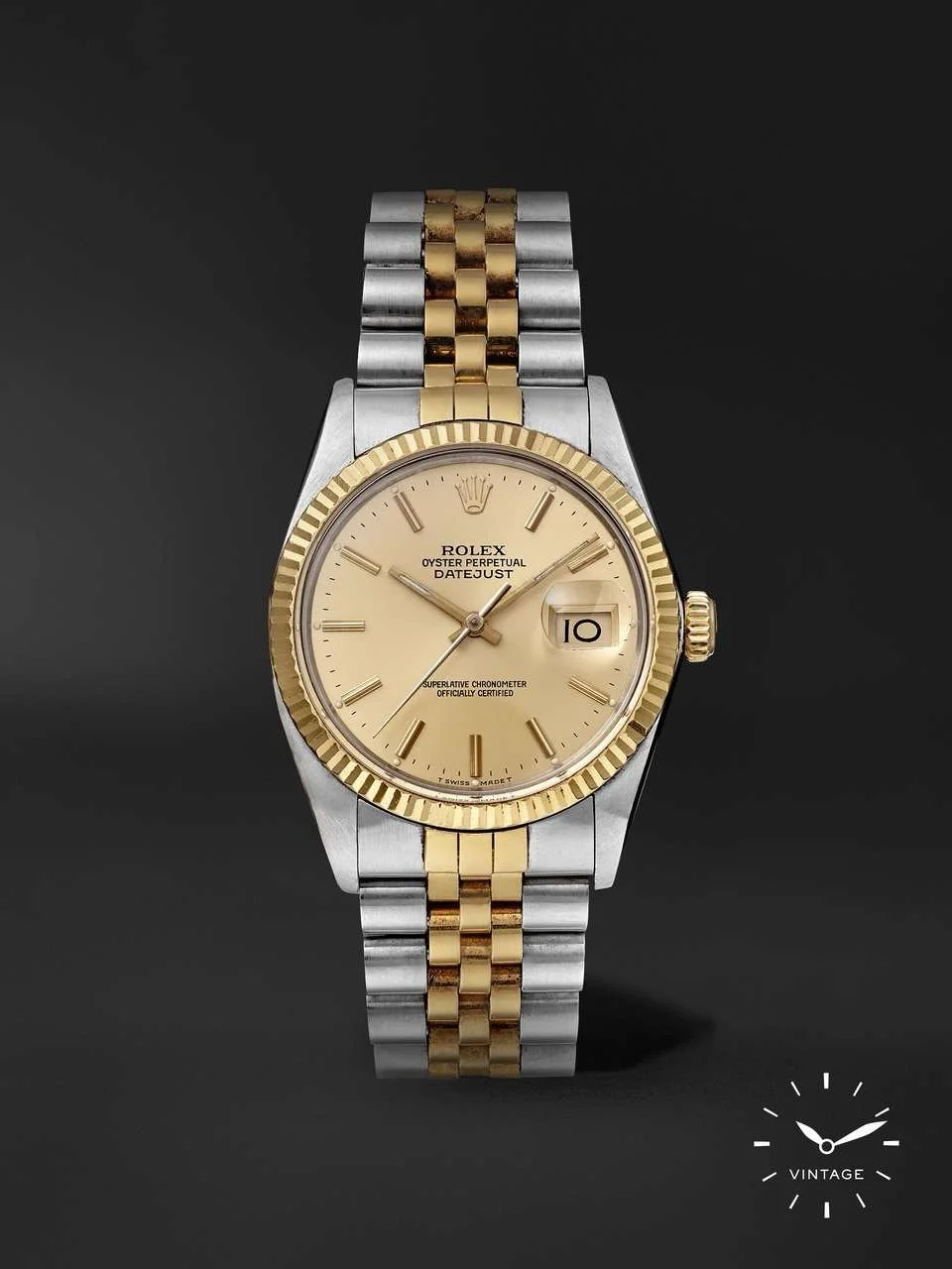 Rolex Oyster Perpetual Datejust Automatic Chronometer 36mm Oystersteel and 18-Karat Gold Watch, Ref. No. 16013