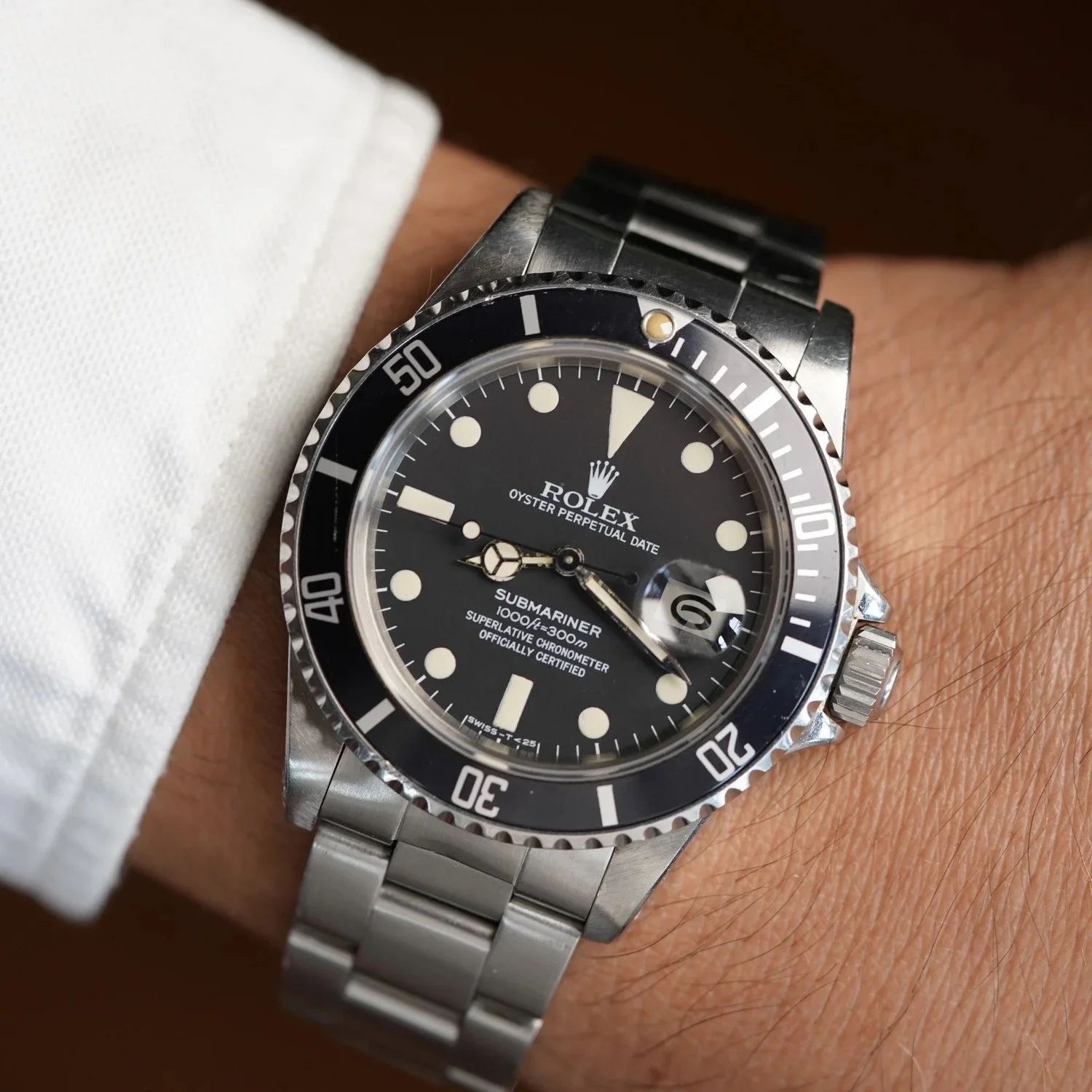 Rolex Submariner Reference 16800 Transitional Matte Dial Unpolished w/ RSC