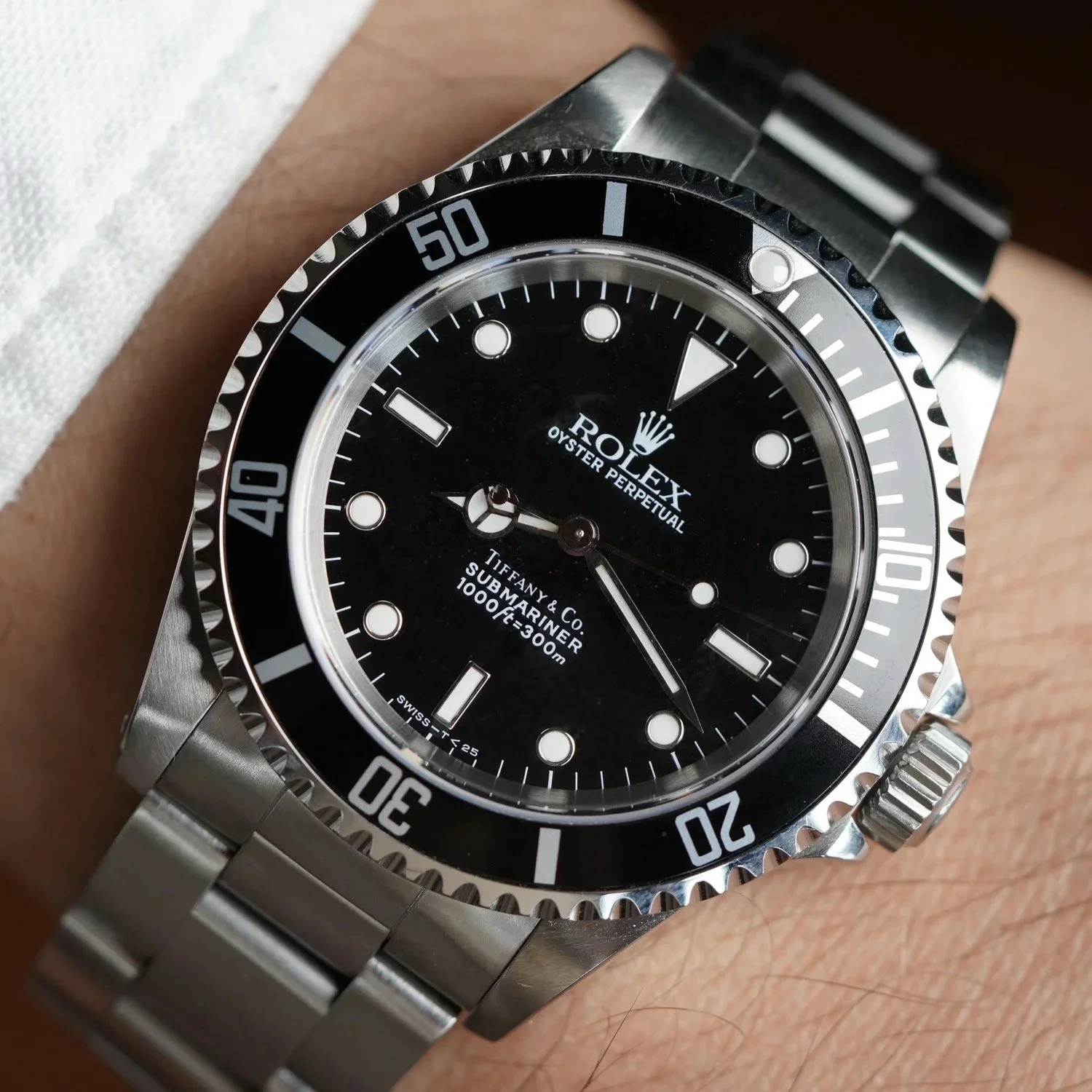 Rolex Tiffany Submariner Reference 14060 w/ Box &amp; Service Papers