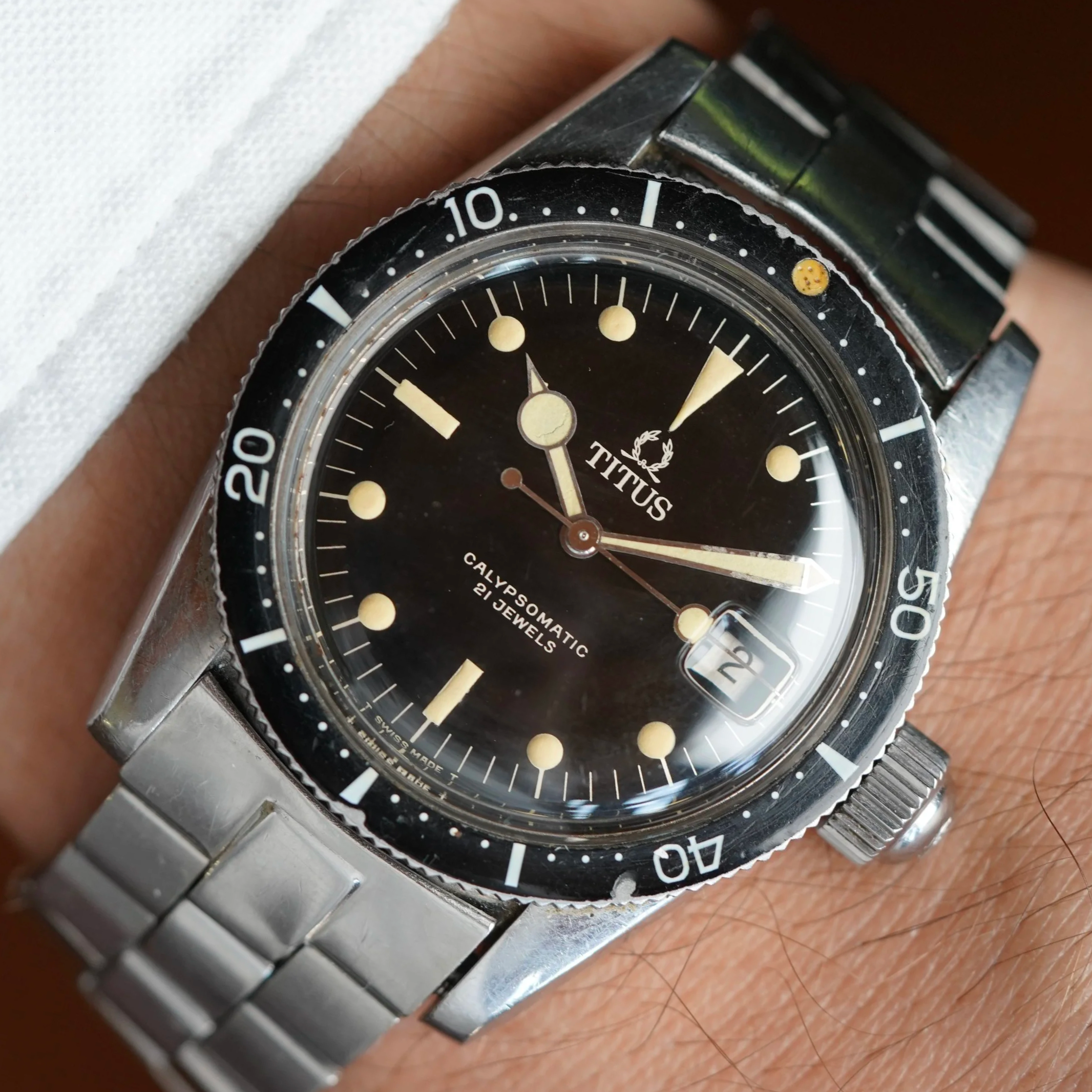 Titus Big Crown Calypsomatic Ref. 7840 Unpolished