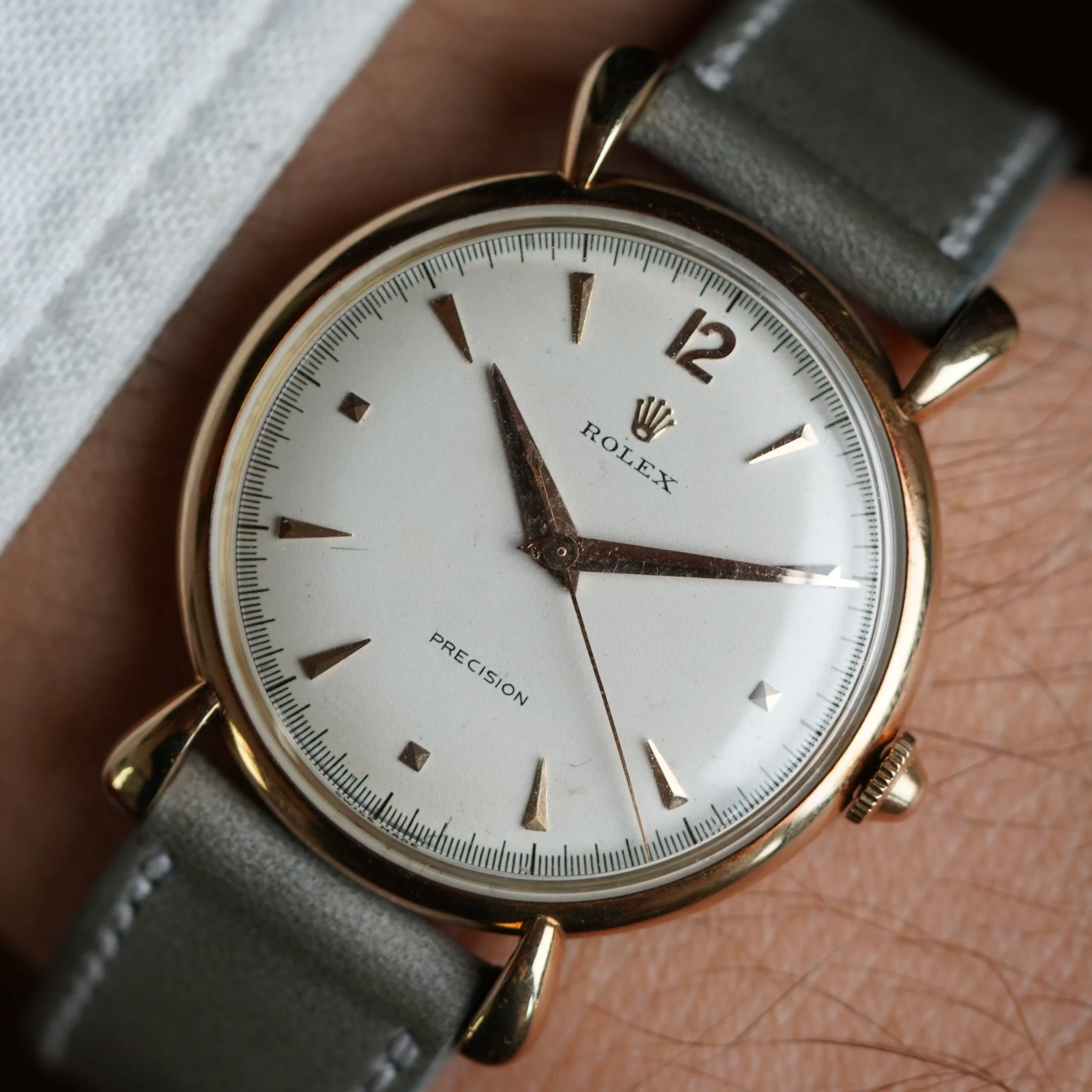 Rolex Precision Ref. 4411 In 14k Rose Gold Unpolished