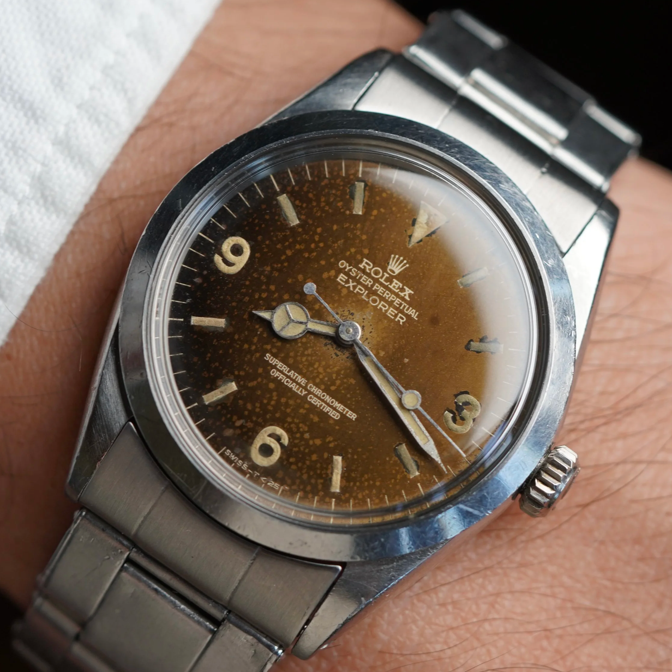 Rolex Tropical Gilt Explorer I Reference 1016 Full Set w/ Letter of Provenance