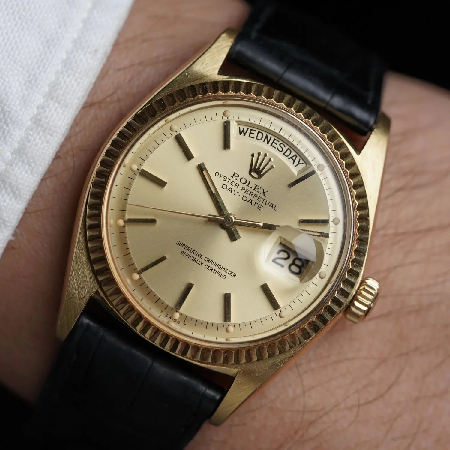Rolex Day-Date Champagne Dial Ref. 1803 in 18k Yellow Gold