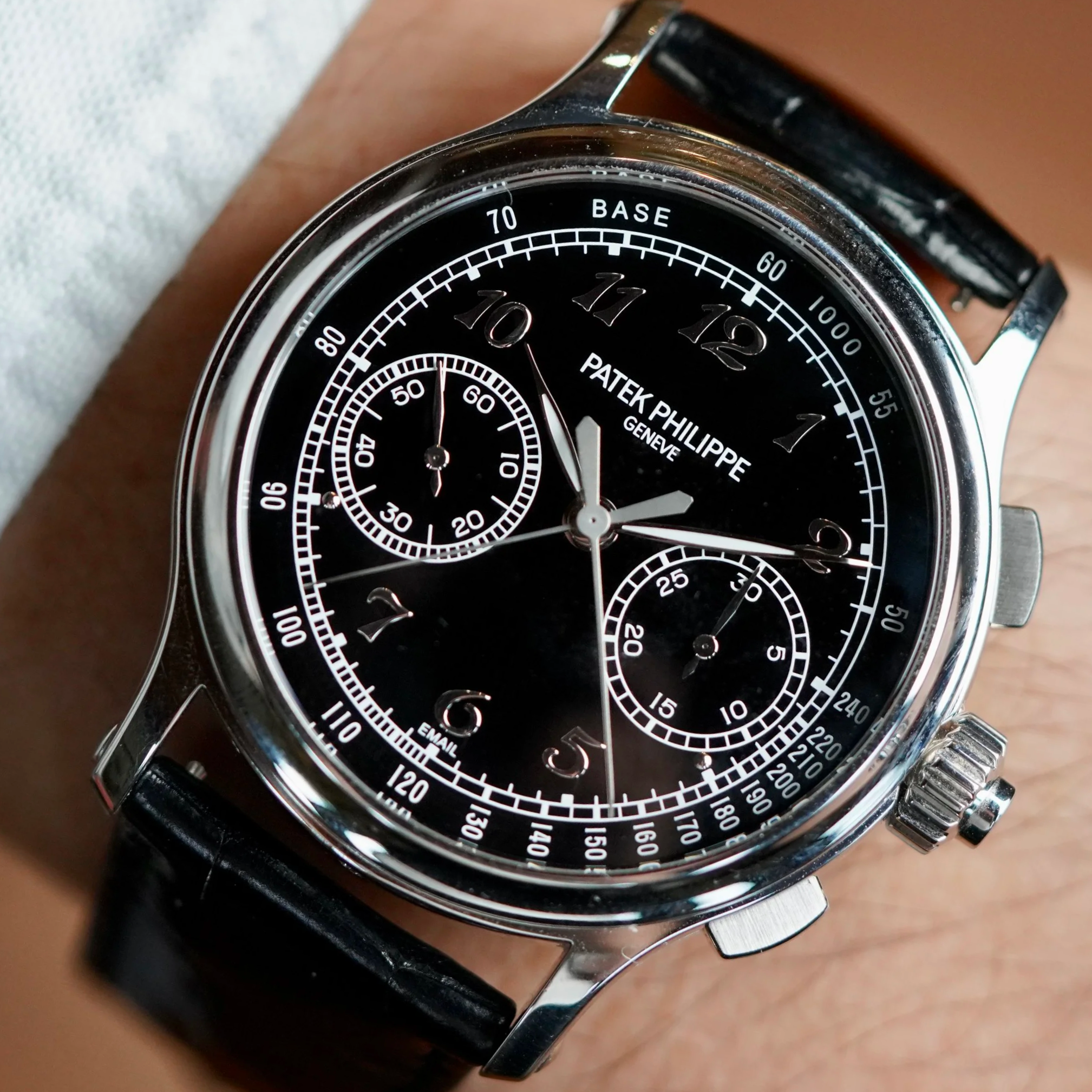 Patek Philippe Split Second Chronograph Grand Feu Enamel Dial 5370P-001 Full Set Unpolished