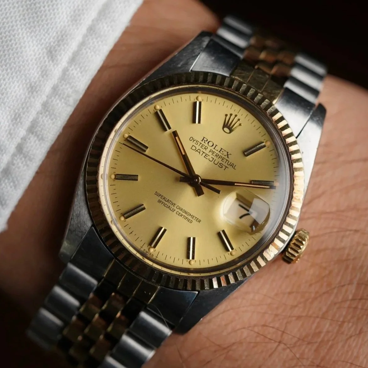 Rolex 14K Two-Tone Datejust 16013 Unpolished