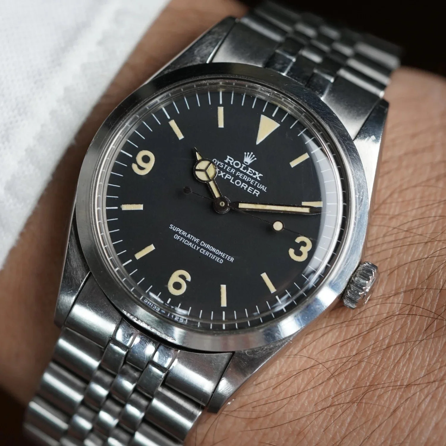 Rolex Explorer I Reference 1016 Unpolished on Oval Link Bracelet